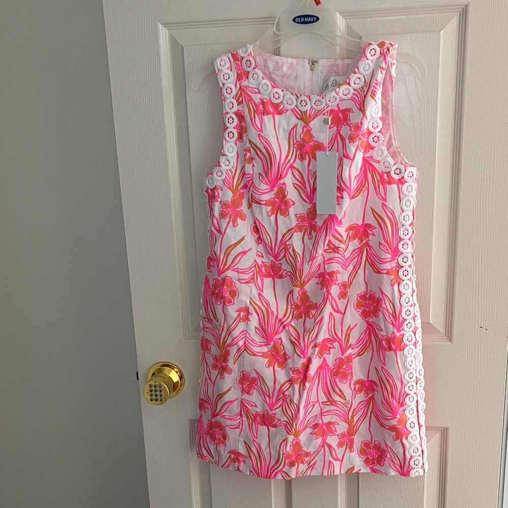 Lilly Pulitzer Pink & White Floral Shift Dress